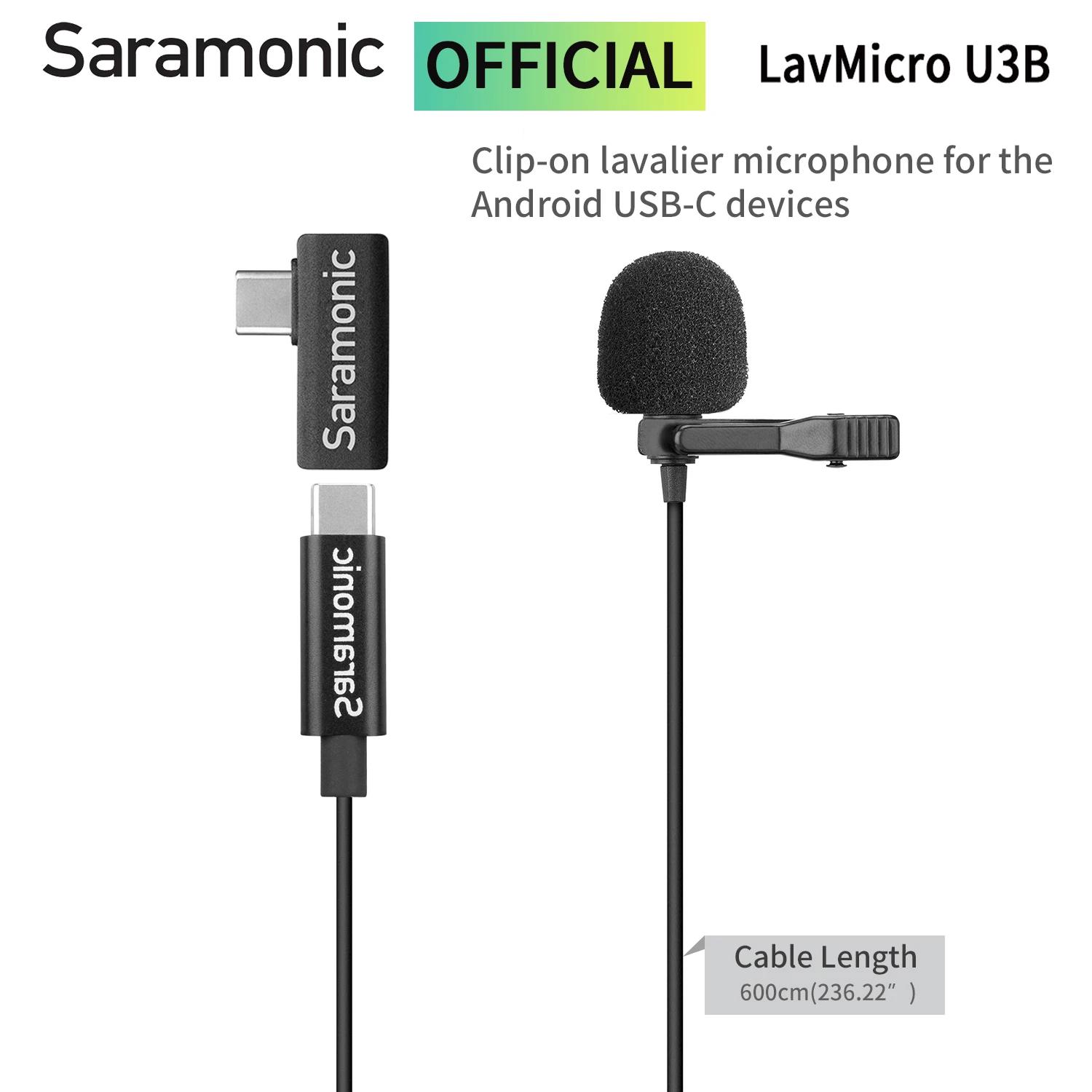 Saramonic LavMicro U3B Ŭ ߸  ũ, ȵ̵ USB-C ġ, ǻ Ʃ  ȭ Ʈ